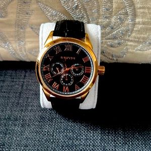 MSTR gold dress watch